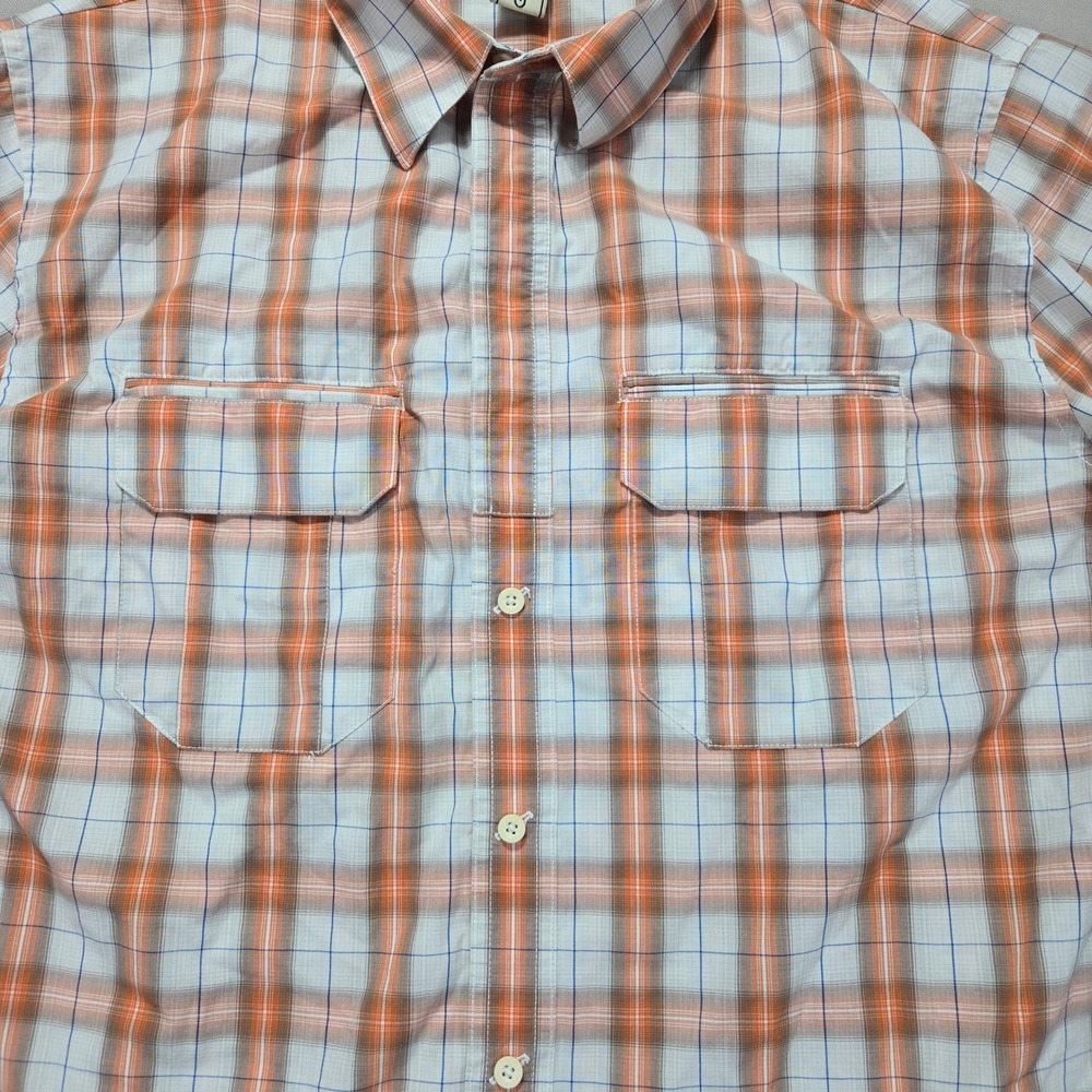 Helly Hansen Ekolab Plaid‎ Short Sleeve Button Up Shirt Mens Medium - Picture 3 of 9